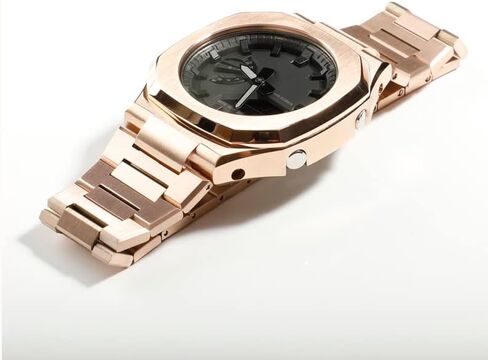 Metal Band for Gasioak GA2100 Nautilus Modificaied Kit Set Luxury Rubber Strap for GA2110 Bezel Stainless Steel Correa Breacelet (Color : Metal Gold, Size : for GA2100/2110) in Saudi Arabia