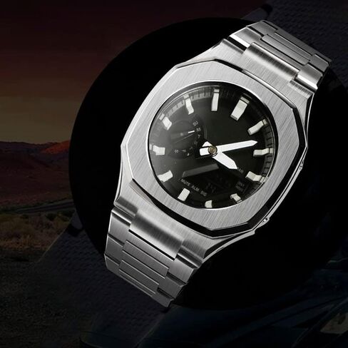 Metal Band for Gasioak GA2100 Nautilus Modificaied Kit Set Luxury Rubber Strap for GA2110 Bezel Stainless Steel Correa Breacelet (Color : Metal Gold, Size : for GA2100/2110) in Saudi Arabia