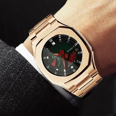Metal Band for Gasioak GA2100 Nautilus Modificaied Kit Set Luxury Rubber Strap for GA2110 Bezel Stainless Steel Correa Breacelet (Color : Metal Gold, Size : for GA2100/2110) in Saudi Arabia