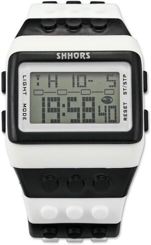 Men's Ladies Blocks Constructor Digital LED Backlight Alarm Sport Wrist Watch in Saudi Arabia
