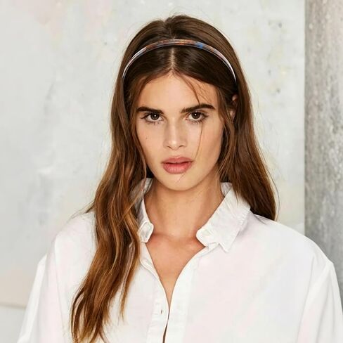 4-Pack Tortoise Shell Headbands for Women, Thin Acetate Resin Hair Bands with Non-Slip Teeth, Leopard Fashion Hair Accessories for Women & Girls in Saudi Arabia