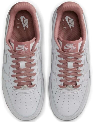 Womens Nike Air Force 1 '07 Mini Jewel 'White/Particle Pink/Metallic Silver' in Kuwait