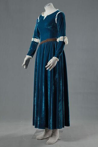US Size for Floor-Length Brave Princess Gown Merida Cosplay Dress and Quiver in Saudi Arabia