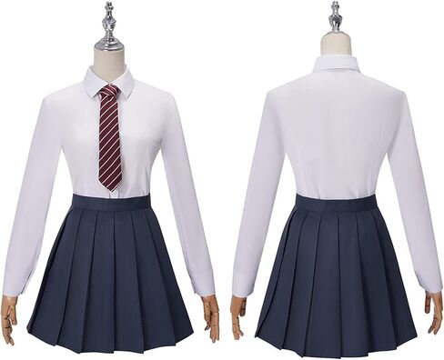 AwwwCos Women The Musical Cosplay Costume Red School Uniform Dress Full Suit Skirt Tie Halloween Party Outfit in Saudi Arabia