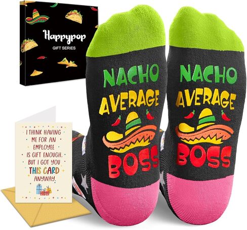 HAPPYPOP Boss Gifts Ideas Socks - Boss Gifts For Men Women, Cool Boss Gifts Male Female Worlds Best Boss Women Retirement Socks in Kuwait