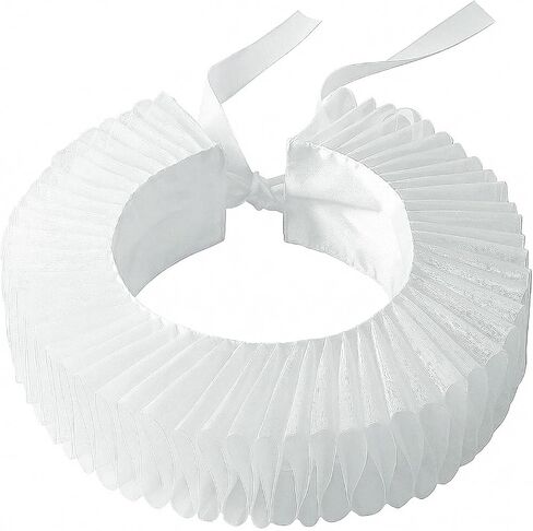 TINAYAUE Renaissance Ruffle Collar Elizabethan Neck Ruff Cosplay Halloween Clown Costume Vintage Medieval Party Photo Props in Kuwait