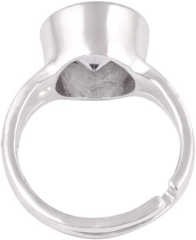 Natural Quality 19.25 Ratti White Cubic Zirconia Adjustable Silver Ring for Men Women in Saudi Arabia