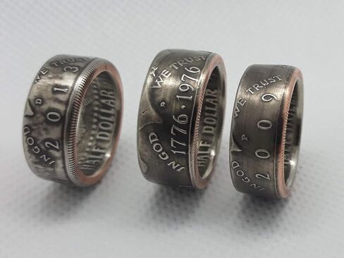 Pick your Birth Year: Kennedy Half Dollar Coin Ring from coins minted between 1971 and 2021. Birthday Gift, Anniversary in Kuwait