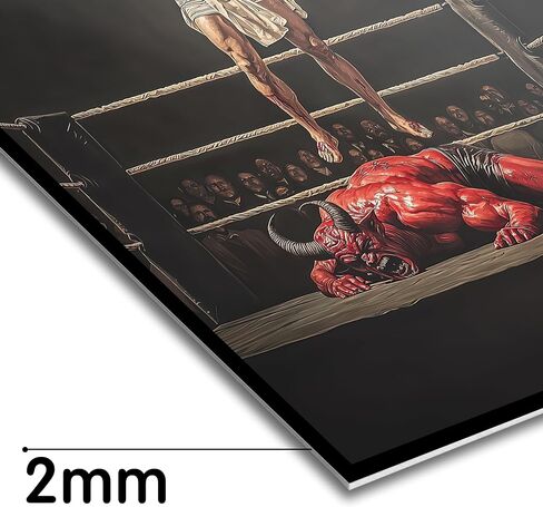 TracyArt Jesus Wall Art, Jesus Knocking Out Satan - Christian Wall Art, Unframed 13" x 17" in Saudi Arabia