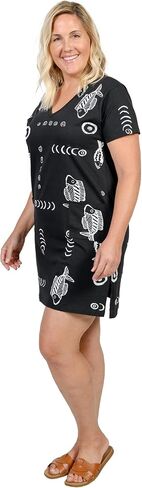 INGEAR Women’s Beach Swimsuit Cover Up Short Cotton Shift Dress Sleeveless Tee with Pockets in Saudi Arabia