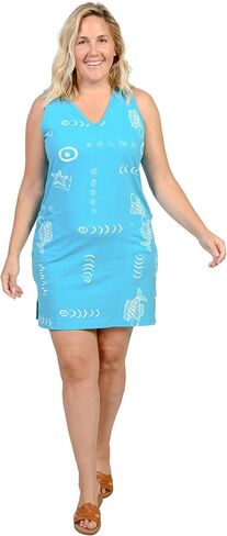 INGEAR Women’s Beach Swimsuit Cover Up Short Cotton Shift Dress Sleeveless Tee with Pockets in Saudi Arabia
