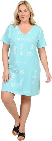 INGEAR Women’s Beach Swimsuit Cover Up Short Cotton Shift Dress Sleeveless Tee with Pockets in Saudi Arabia