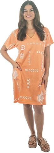 INGEAR Women’s Beach Swimsuit Cover Up Short Cotton Shift Dress Sleeveless Tee with Pockets in Saudi Arabia