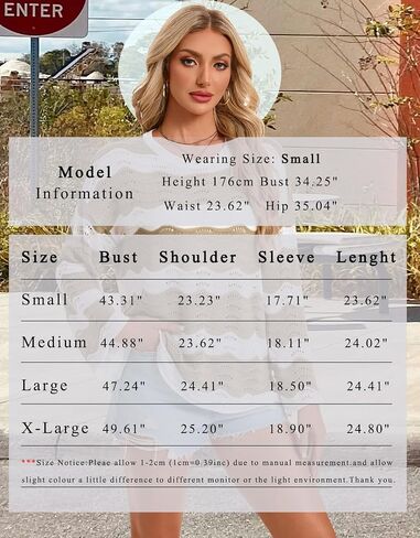 shermie Women's Long Bell Sleeve Scoop Neck Crochet Cover Up Loose Mesh Striped Top in Saudi Arabia