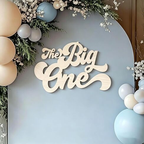 The Big One Sign for Backdrop,Wooden Surfboard Party Decorations for Boy 1st Birthday Party Decorations,Surf First Birthday Party Decor Supplies for 1 Year Old Boy in Saudi Arabia