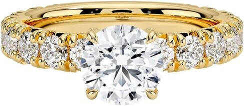 1-5 CT Moissanite Engagement Ring 10K 14K 18K Solid Gold & 925 Sterling Silver Solitaire Pave Prong Moissanite Enagement Ring Christmas Gift For Women in Saudi Arabia