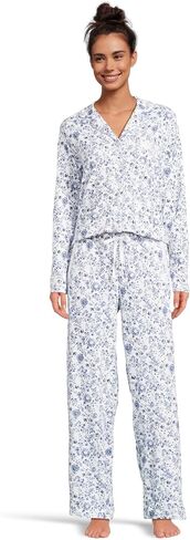 Karen Neuburger Women's Two-Piece Long Sleeve Girlfriend Lace Pajama Set in Kuwait