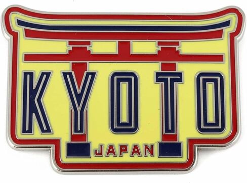دبوس المينا Vagabond Heart Kyoto - شارة دبوس طية صدر السترة من المينا الصلب تذكار Torii Gates - دبوس سفر معدني لقبعة سترة الظهر - هدية يابانية قابلة للجمع للمسافرين الرجال والنساء - 1.25 بوصة من المطاط بمقبض خلفي in Kuwait