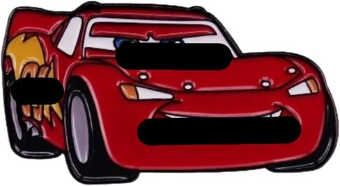 Lightning Cartoon McQueens Car Character Metal Enamel 1 Inch Wide Pin in Saudi Arabia