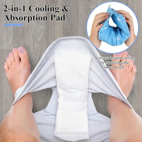UHdod Postpartum Essentials Kit, Postpartum Care Recovery Kit for New Mom Labor Delivery, Includes Disposable Underwear, Instant Ice Pads, Cooling Spray, Soothing Liners, Peri Bottle, Birthing Comb in Saudi Arabia
