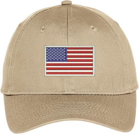 Trendy Apparel Shop US American Flag White Embroidered Baseball Cap in Kuwait
