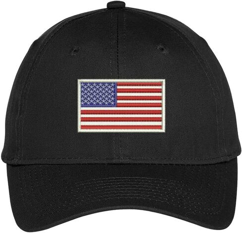 Trendy Apparel Shop US American Flag White Embroidered Baseball Cap in Kuwait