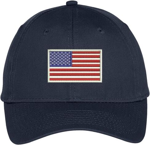 Trendy Apparel Shop US American Flag White Embroidered Baseball Cap in Kuwait