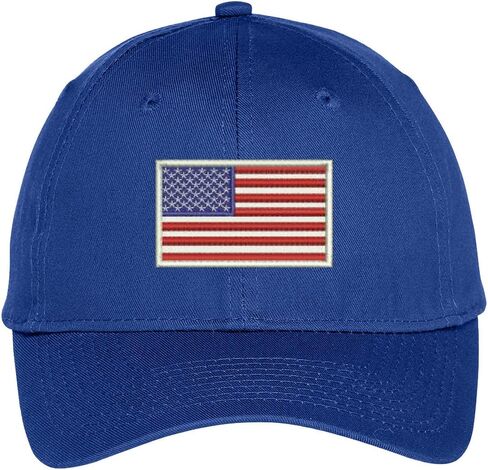 Trendy Apparel Shop US American Flag White Embroidered Baseball Cap in Kuwait