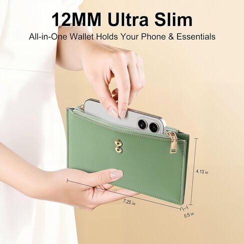 Travelambo Leather Wallets for Women Slim RFID Blocking Bifold Credit Card Holder Wallet in Saudi Arabia