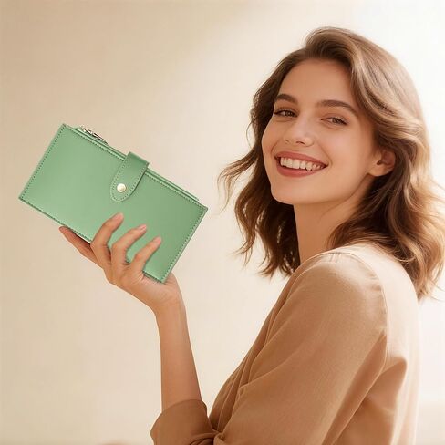 Travelambo Leather Wallets for Women Slim RFID Blocking Bifold Credit Card Holder Wallet in Saudi Arabia