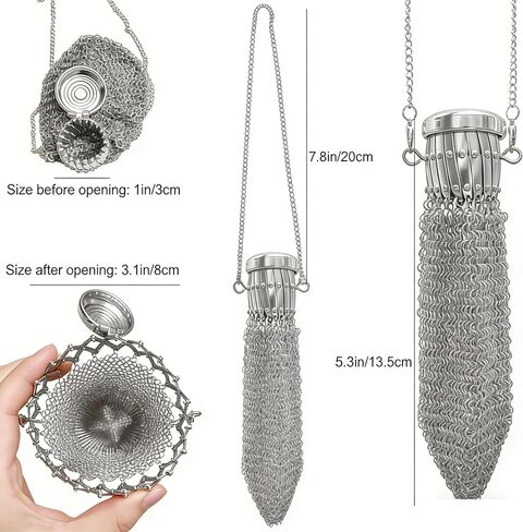 1920's English Vintage Coin Purse, Handade Chain Metal Mesh Wallet for Coins, Dice, Jewelry, Cosmetics, Mini Vintage Double Mesh Coin Holder Pouch, Antique Coin Purse Wallet Ideal for Party in Saudi Arabia