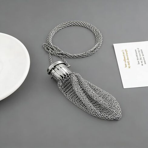 1920's English Vintage Coin Purse, Handade Chain Metal Mesh Wallet for Coins, Dice, Jewelry, Cosmetics, Mini Vintage Double Mesh Coin Holder Pouch, Antique Coin Purse Wallet Ideal for Party in Saudi Arabia