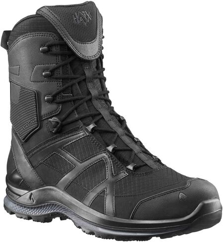HAIX Black Eagle Athletic 2.0 T High Side Zip Boots For Men - Anti-Slipe Sole, Ankle Protection, Black Tactical Boots For Men in Saudi Arabia