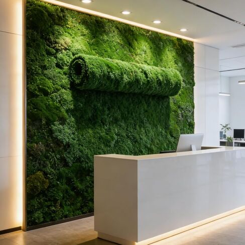 Artificial Moss Mat, 39" x 78" Large Fake Moss Sheet for Crafts & Planters, Realistic Green Moss Roll Capable of Creating Seamless Moss Walls, Table Runners, Fairy Gardens & Wedding Decor in Saudi Arabia