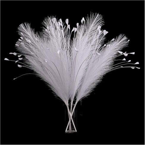 Black Pampas Grass Decor 4pcs 25 Inch Faux Pampas Grass ， Artificial Pampas for Boho Home Decor, Table Decorations ，Wedding Centerpieces & Vase Filler in Saudi Arabia