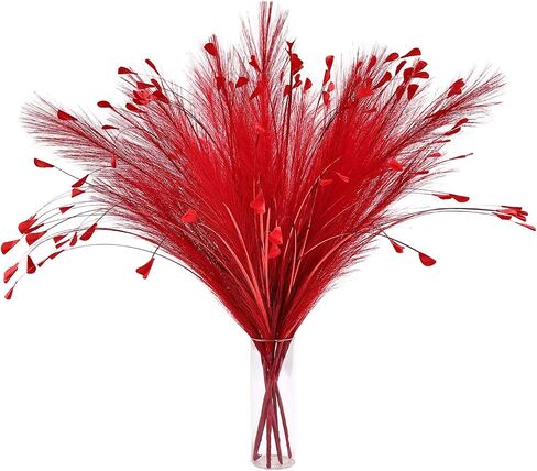 Black Pampas Grass Decor 4pcs 25 Inch Faux Pampas Grass ， Artificial Pampas for Boho Home Decor, Table Decorations ，Wedding Centerpieces & Vase Filler in Saudi Arabia