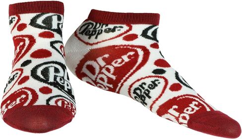 مجموعة من 5 جوارب للكاحل بدون عرض من Culture Fly Dr. Pepper Mix and Match Logo Designs للبالغين، 5 أزواج in Kuwait
