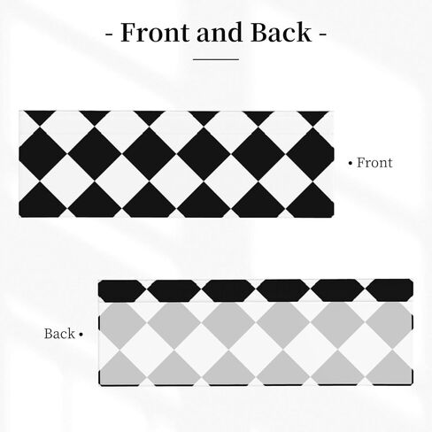 Rod Pocket Valance Curtain 54 x 18 Inch, Black and White Abstract Checkered Diamond Short Window Valance Curtains for Kitchen Windows Bathroom Bedroom, 1 Panel in Saudi Arabia