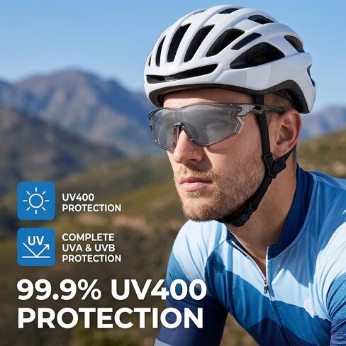 Persei Polarized Sports Sunglasses for Men Women with UV400 Protection for Baseball Cycling Running Driving TR90 Frame in Saudi Arabia