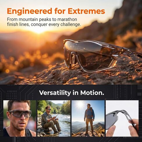Persei Polarized Sports Sunglasses for Men Women with UV400 Protection for Baseball Cycling Running Driving TR90 Frame in Saudi Arabia