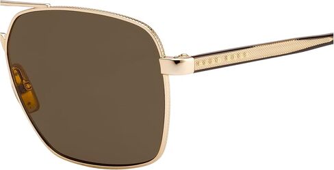 هيوغو بوس BOSS 1045/S/IT نظارات شمسية للرجال باللون الذهبي/البني 58/17/145 in Kuwait