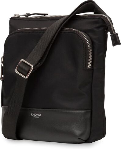 KNOMO Carrington Women’s Messenger Bag – 10 Inch Small Crossbody Shoulder Bag for Tablets – Water-Resistant Nylon with RFID Protection and Organizational Pockets (Black) in Saudi Arabia