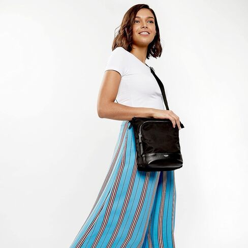 KNOMO Carrington Women’s Messenger Bag – 10 Inch Small Crossbody Shoulder Bag for Tablets – Water-Resistant Nylon with RFID Protection and Organizational Pockets (Black) in Saudi Arabia