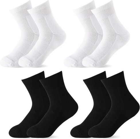 Unittype 4 Pairs Anti-blister Ankle Socks for Men Women Cushioned Heel Padded Performance Socks for Outdoor Hiking Gym Daily Wear in Kuwait