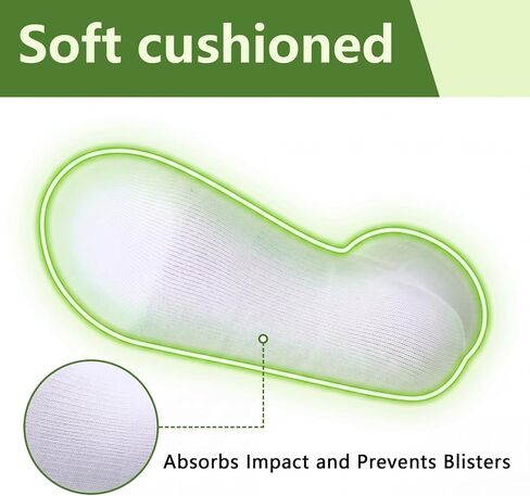 Unittype 4 Pairs Anti-blister Ankle Socks for Men Women Cushioned Heel Padded Performance Socks for Outdoor Hiking Gym Daily Wear in Kuwait