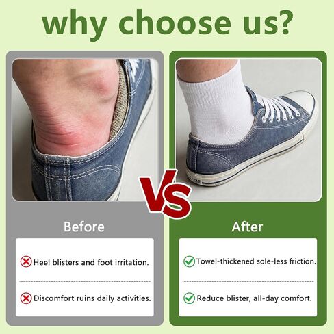 Unittype 4 Pairs Anti-blister Ankle Socks for Men Women Cushioned Heel Padded Performance Socks for Outdoor Hiking Gym Daily Wear in Kuwait