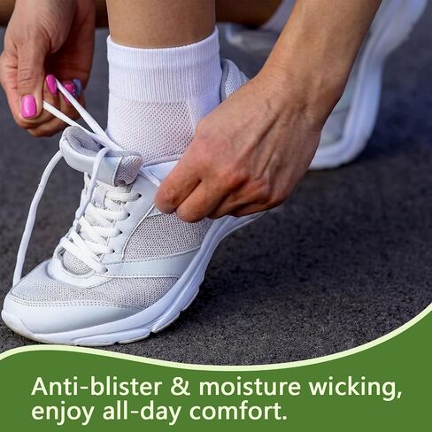 Unittype 4 Pairs Anti-blister Ankle Socks for Men Women Cushioned Heel Padded Performance Socks for Outdoor Hiking Gym Daily Wear in Kuwait