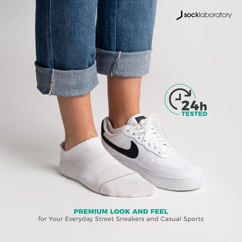 Ankle Socks - Silver Infused Cotton - Odor Resistant, Breathable - White/Black/Monochrome in Saudi Arabia