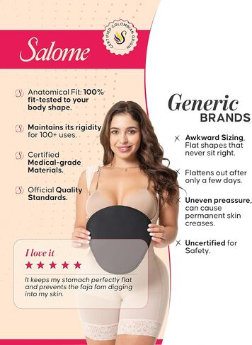 Salome Post Surgery Liposuction Tummy Tuck Ab Board Compression Garment Tabla Postoperatoria Lipo Abdominal Black in Saudi Arabia