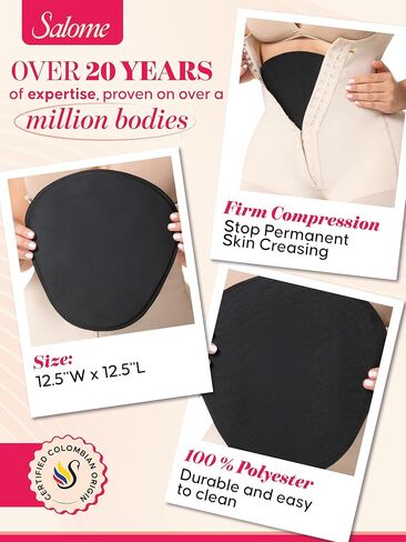Salome Post Surgery Liposuction Tummy Tuck Ab Board Compression Garment Tabla Postoperatoria Lipo Abdominal Black in Saudi Arabia